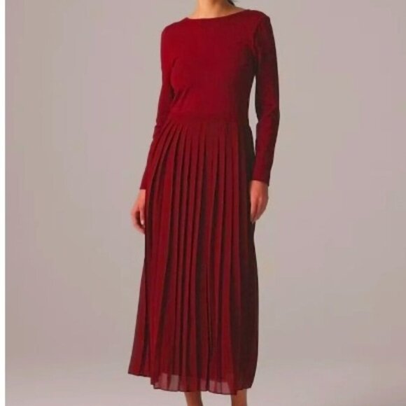 NEW!!! J.CREW Pleated Maxi Ballet Dress in Stretch Cotton Blend‎ Size XS - Picture 1 of 9
